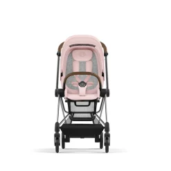 Poussette trio mios 3 peach pink châssis chrome brown + cloud t i-size + nacelle luxe
