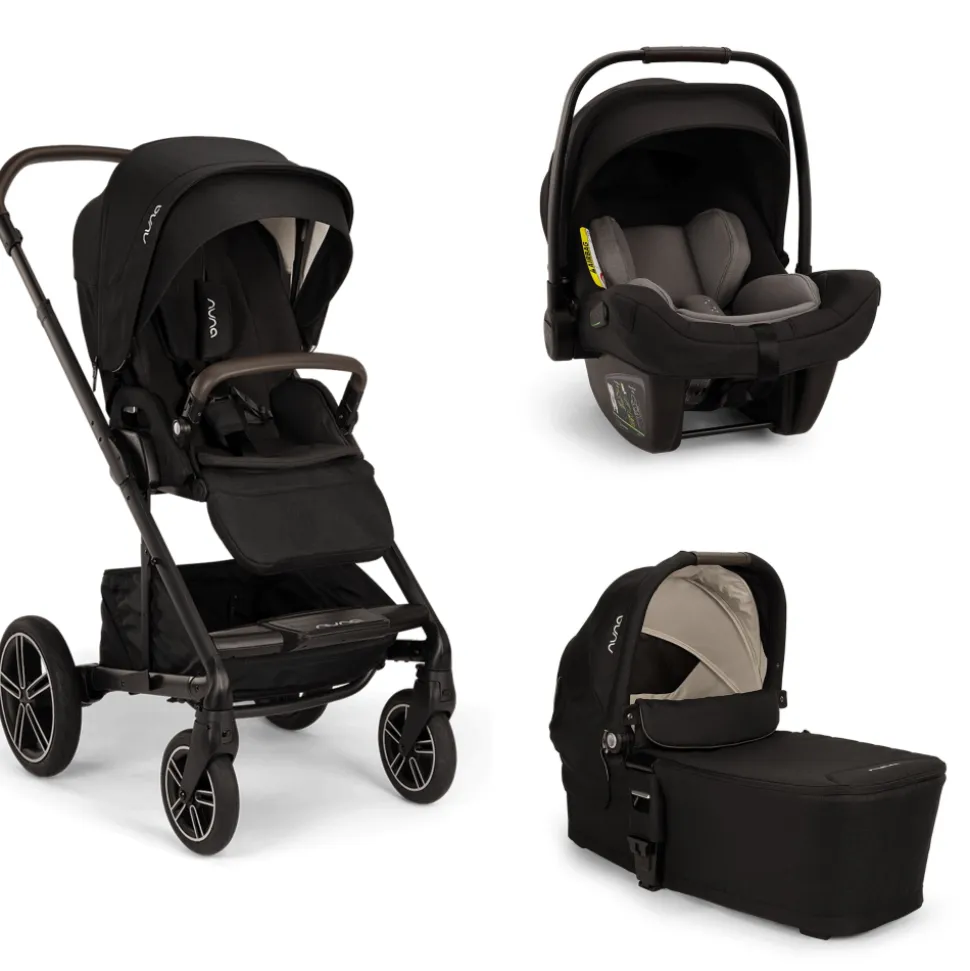 Poussette trio mixx next + siège auto pipa next + nacelle mixx caviar