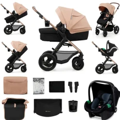 Poussette trio moov 2 air wheels sand beige