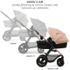 Poussette trio moov 2 air wheels avec base sand beige