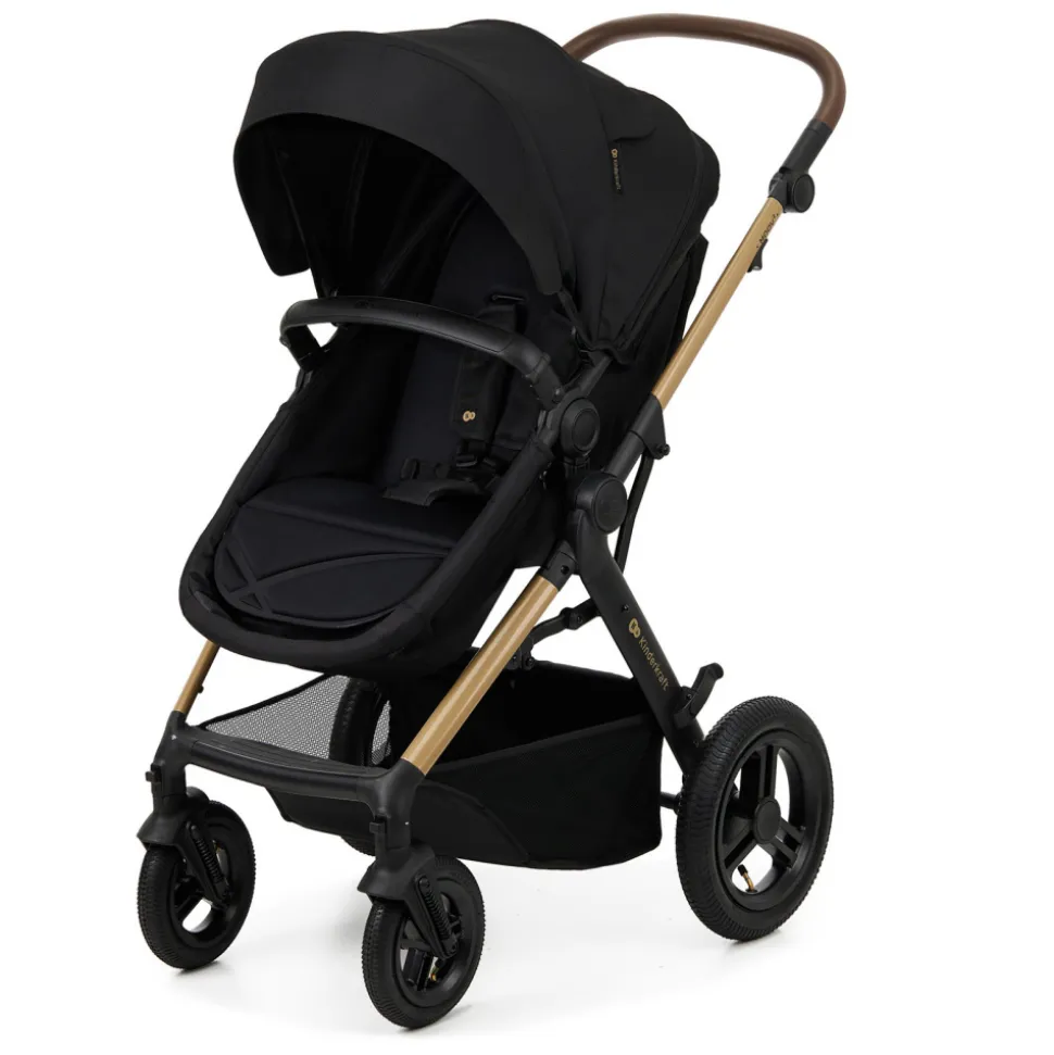 Poussette trio moov 2 air wheels avec base pure black