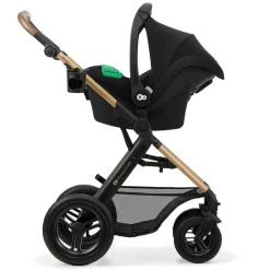 Poussette trio moov 2 air wheels avec base pure black