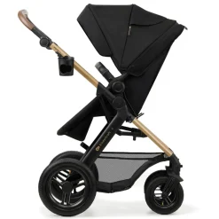 Poussette trio moov 2 air wheels avec base pure black