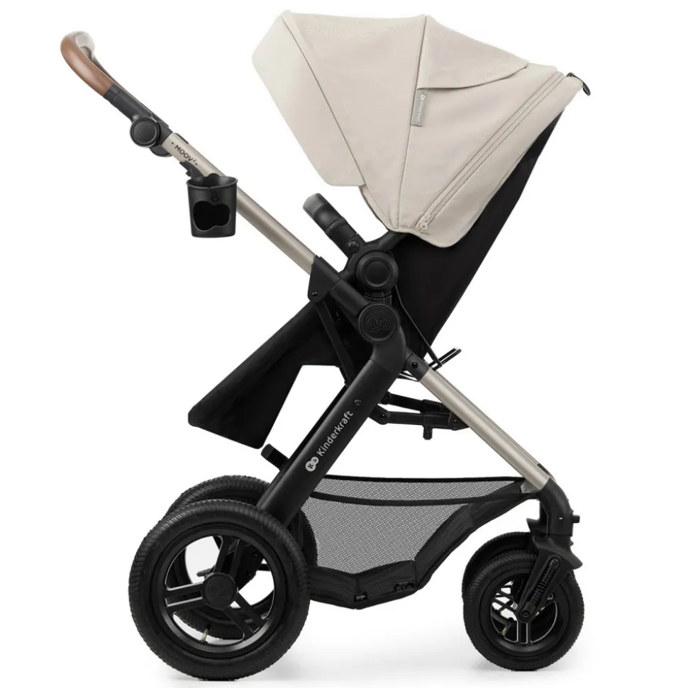 Poussette trio moov 2 air wheels avec base moonlight grey