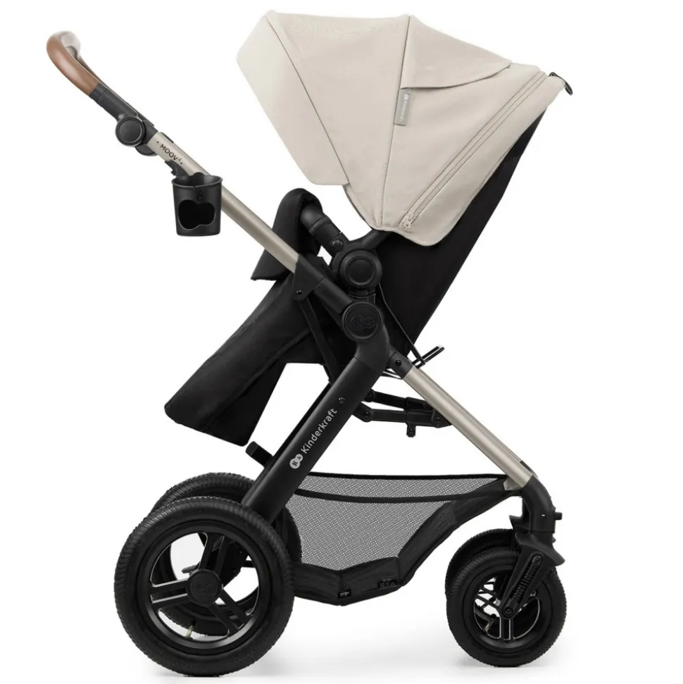 Poussette trio moov 2 air wheels avec base moonlight grey