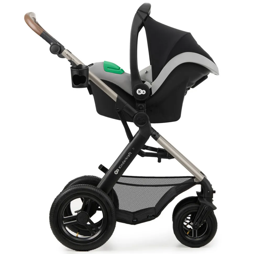Poussette trio moov 2 air wheels avec base moonlight grey