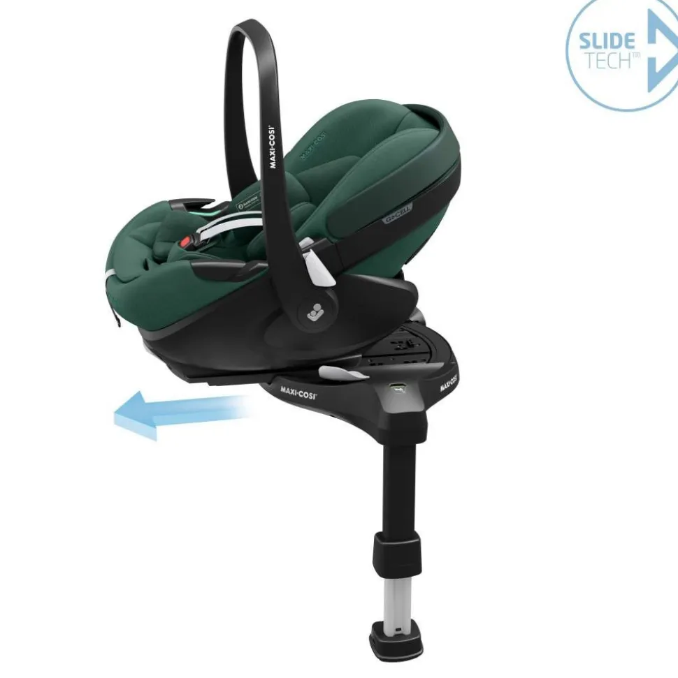 Poussette trio oxford + siège auto pebble 360 pro 2 + nacelle sense twillic green + base familyfix 360 pro