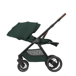 Poussette trio oxford + siège auto pebble 360 pro 2 + nacelle sense twillic green + base familyfix 360 pro