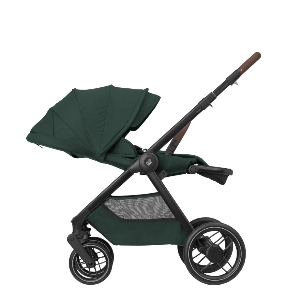 Poussette trio oxford + siège auto pebble 360 pro 2 + nacelle sense twillic green + base familyfix 360 pro