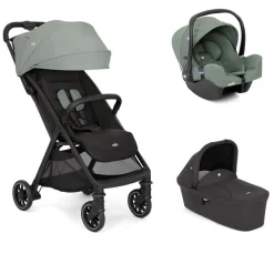 Poussette trio pact pro abyss vert + siège auto i-snug 2 laurel + nacelle ramble shale noir