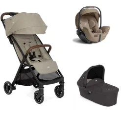 Poussette trio pact pro oak beige + siège auto i-level pro sanstone + nacelle ramble shale noir