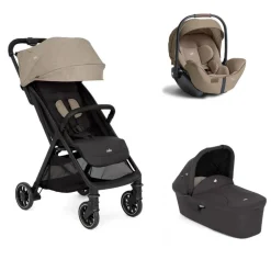 Poussette trio pact pro twig beige + siège auto i-level pro sanstone + nacelle ramble shale noir