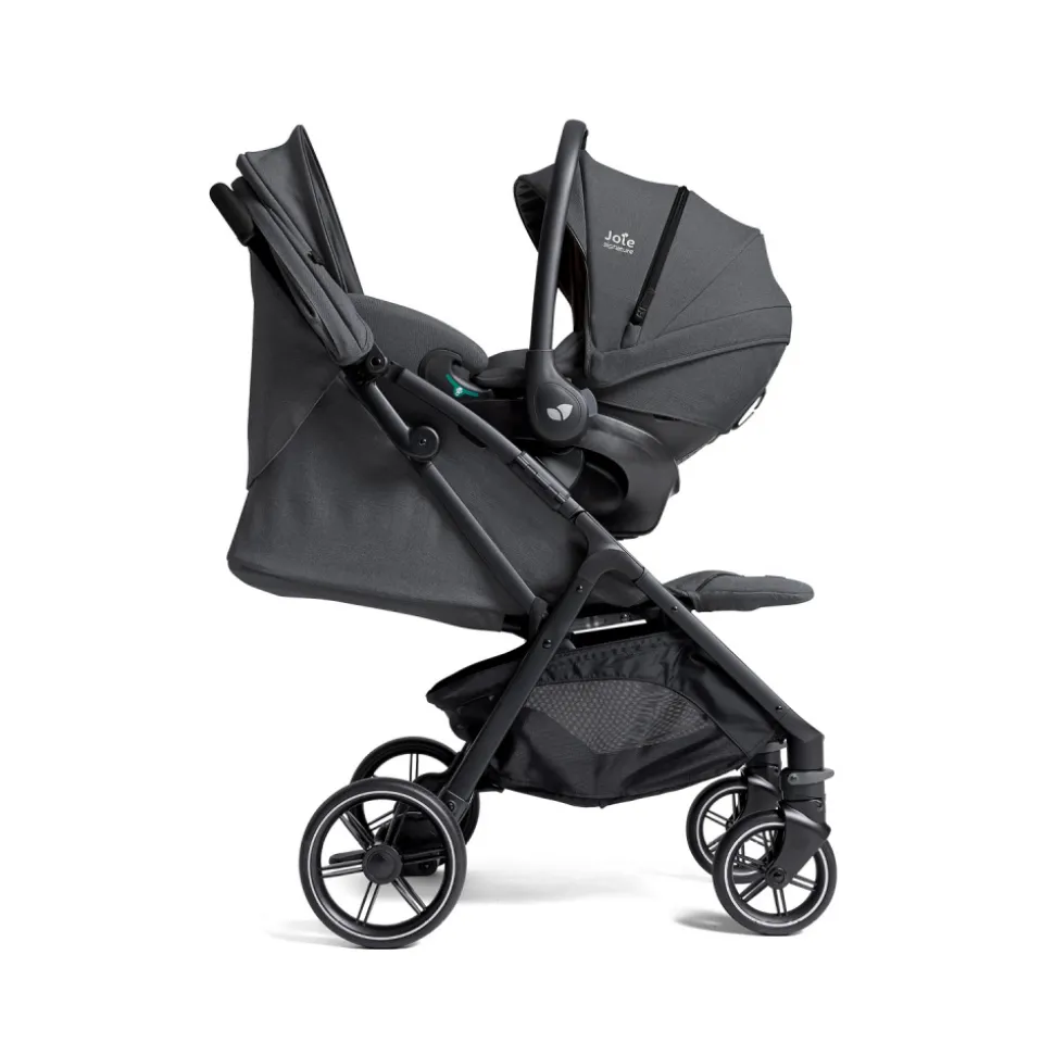 Poussette trio parcel lx signature ebony + siège auto i-gemm 3 shale + nacelle ramble shale