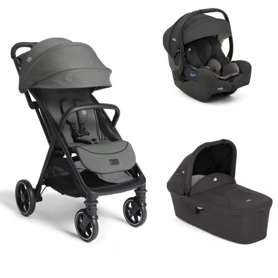 Poussette trio parcel lx signature evergreen + siège auto i-gemm 3 shale + nacelle ramble shale