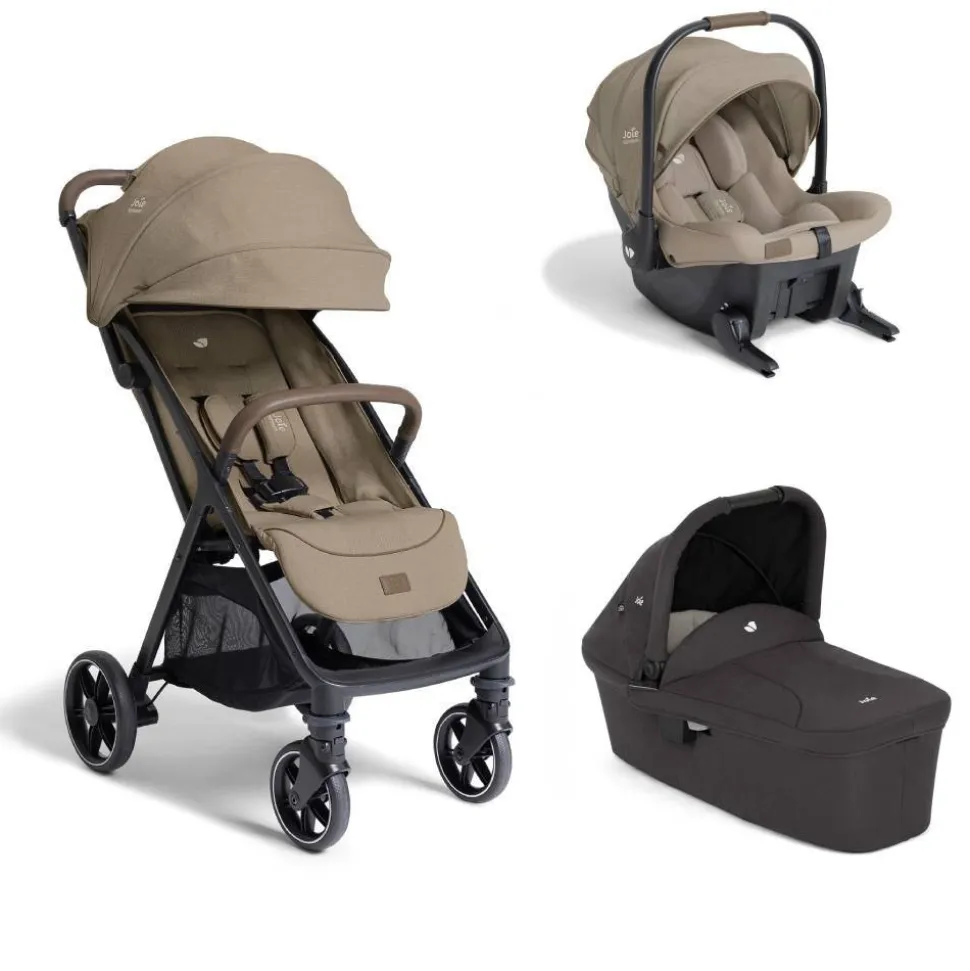 Poussette trio parcel lx signature sandstone + siège auto sprint sandstone + nacelle ramble shale