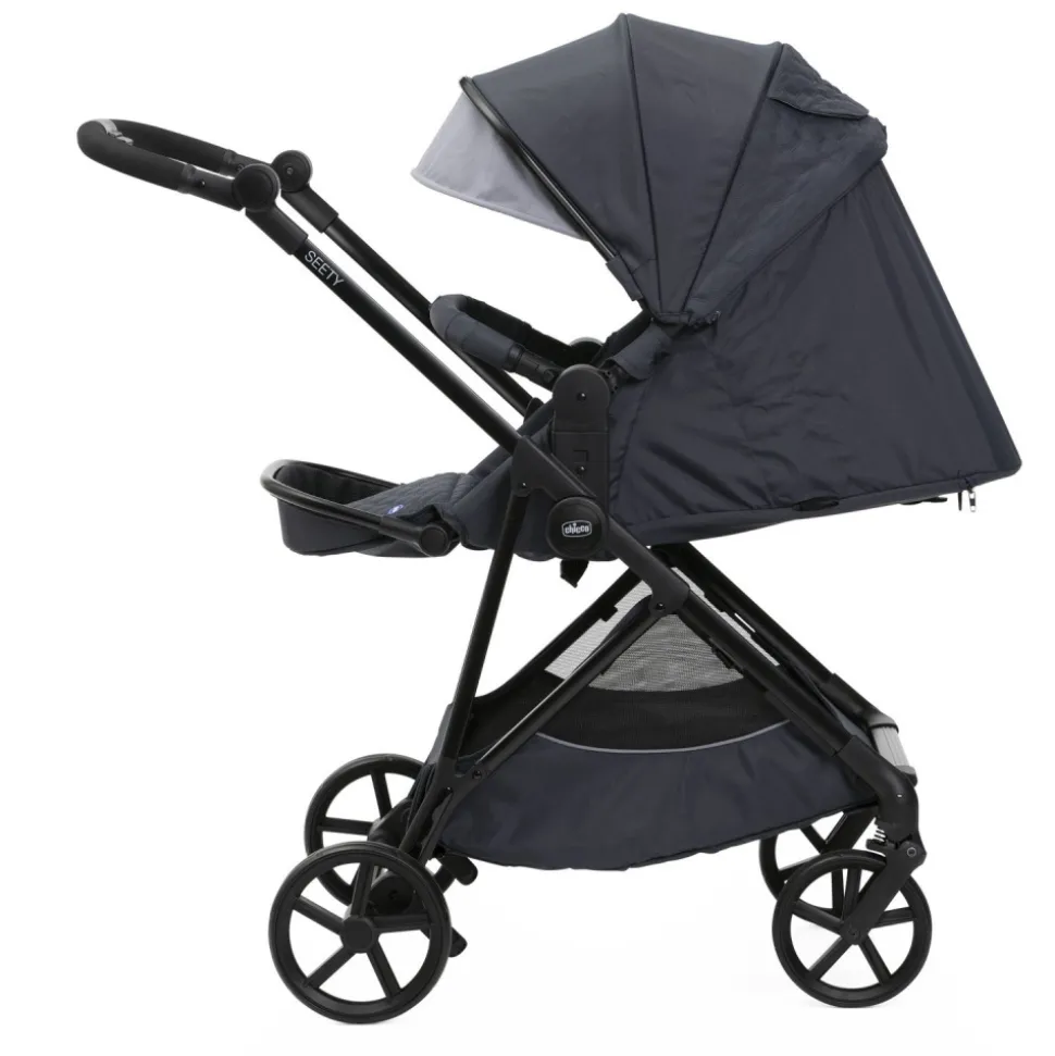 Poussette trio seety boston grey + siège auto kory i-size essential + nacelle seety