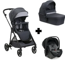 Poussette trio seety + siège auto first seat recline i-size + nacelle seety boston grey