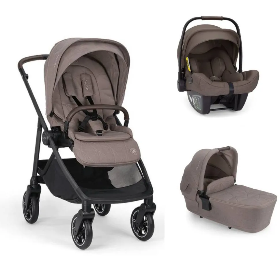 Poussette trio swiv + siège auto pipa next chestnut + nacelle lytl umber - collection bmw