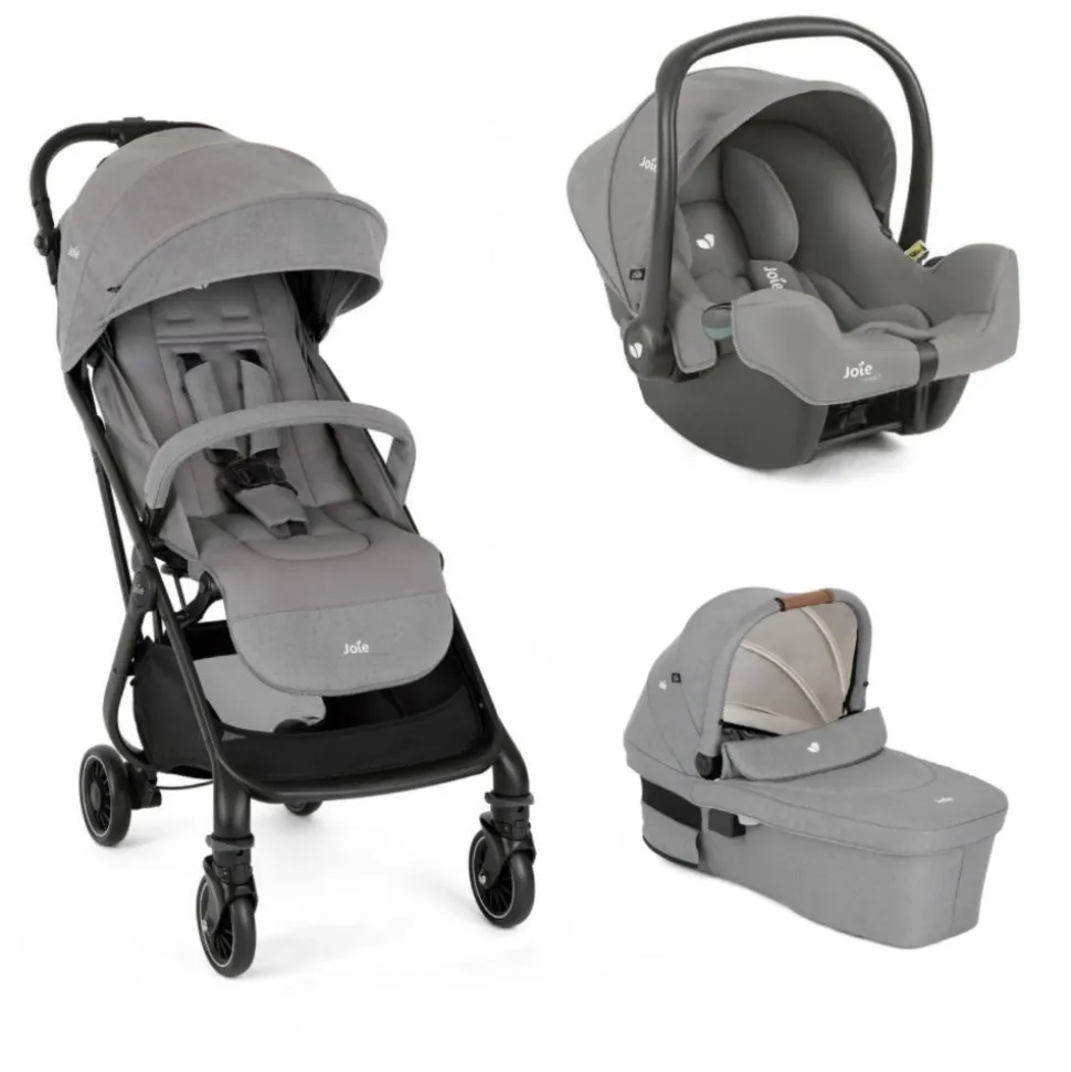 Poussette trio tourist pebble + siège auto i-snug 2 pebble + nacelle ramble xl pebble