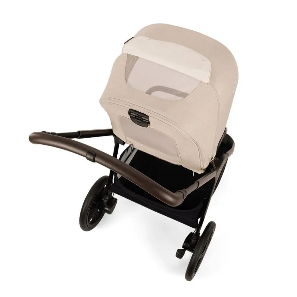 Poussette trio triv lx biscotti + siège auto pipa urbn caviar + nacelle lytl biscotti
