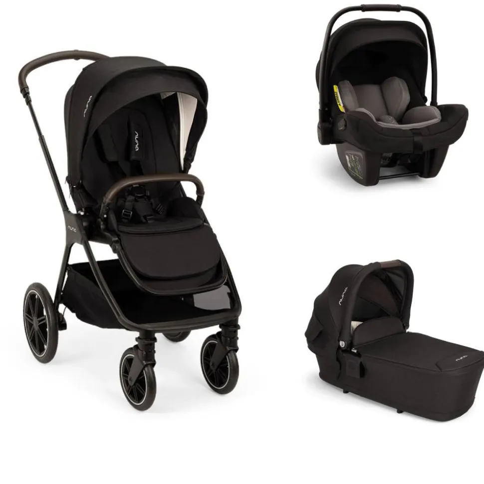Poussette trio triv lx + siège auto pipa next + nacelle lytl caviar