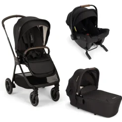 Poussette trio triv next + siège auto pipa urbn + nacelle lytl caviar