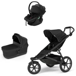 Poussette trio urban glide 3 black + siège auto maple black + nacelle urban glide black