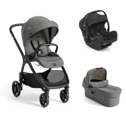 Poussette trio valora + siège auto i-gemm 3 raven + nacelle ramble xl evergreen