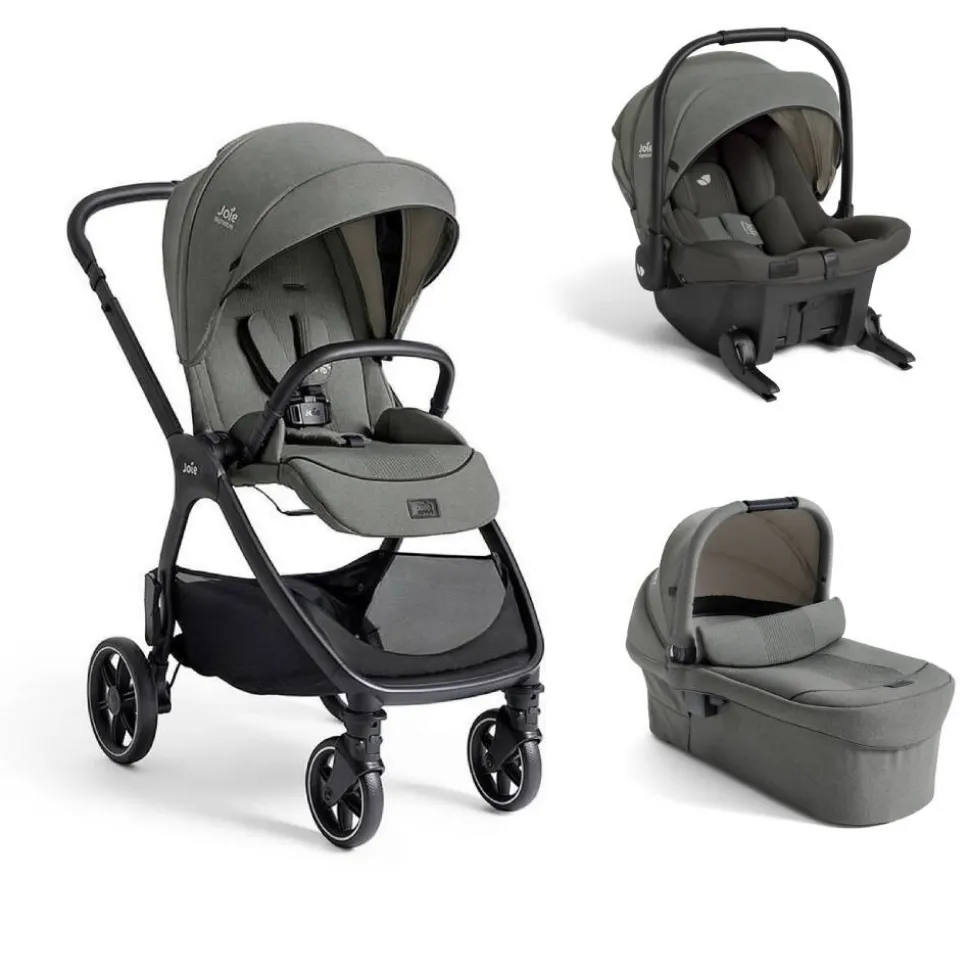 Poussette trio valora + siège auto sprint r129 + nacelle ramble xl evergreen