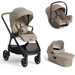 Poussette trio valora + siège auto i-snug 2 cashew + nacelle ramble xl sandstone
