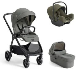 Poussette trio valora + siège auto i-snug 2 fern + nacelle ramble xl evergreen