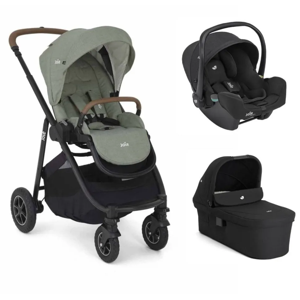 Poussette trio versatrax laurel + siège auto i-snug 2 raven + nacelle ramble xl raven