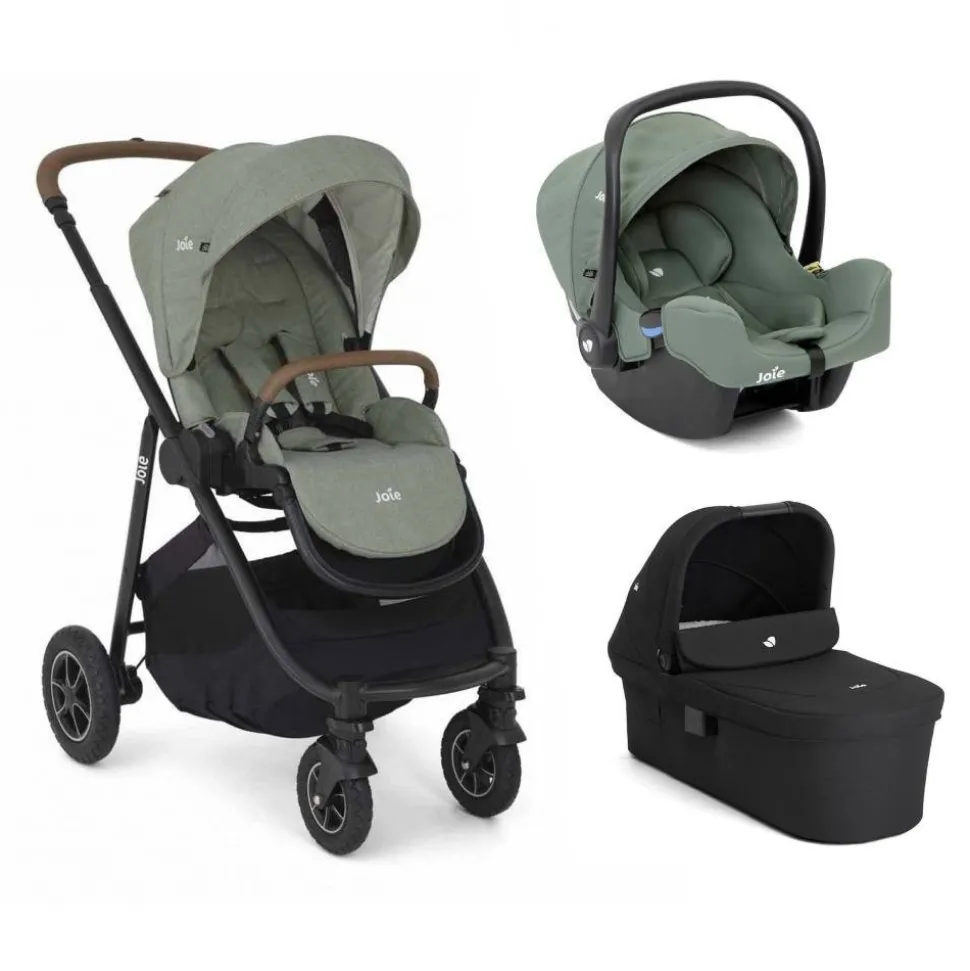 Poussette trio versatrax laurel + siège auto i-snug 2 + nacelle ramble xl raven