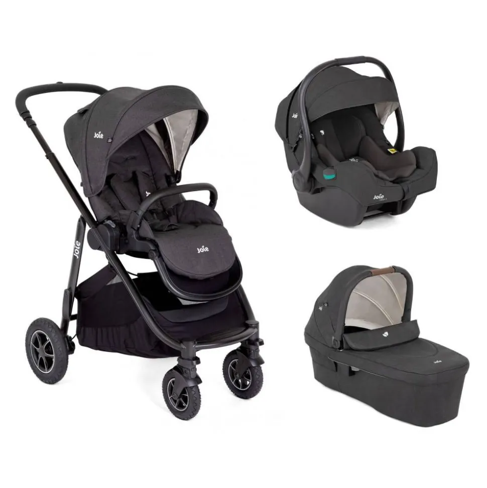 Poussette trio versatrax + siège auto i-gemm 3 + nacelle ramble xl shale