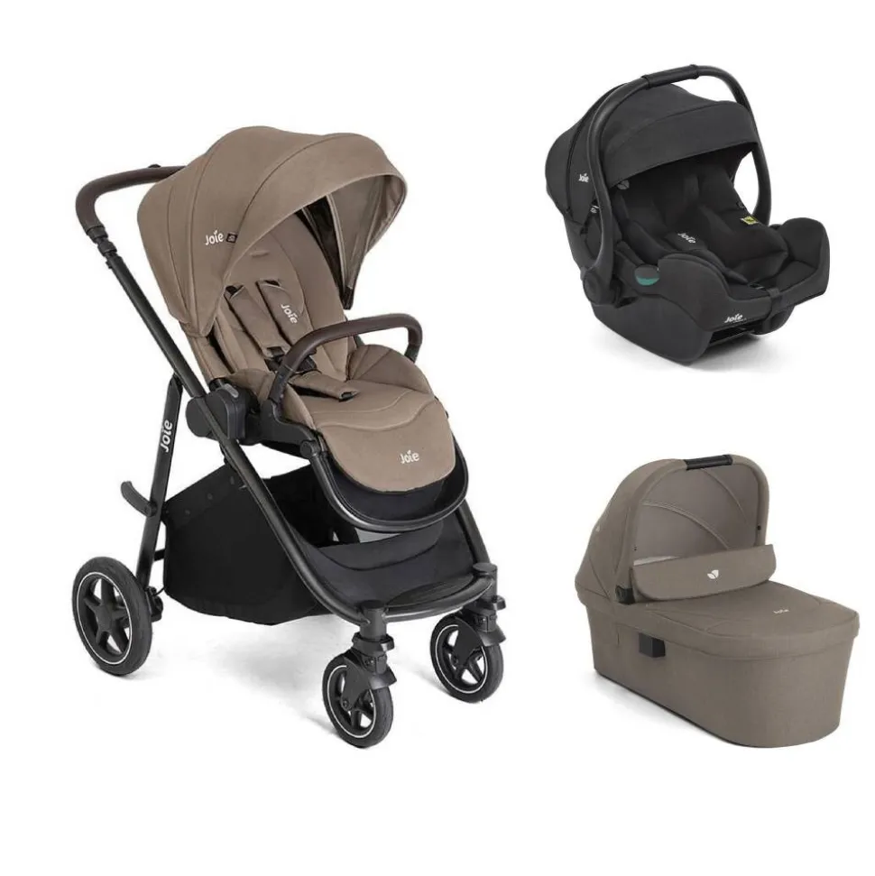 Poussette trio versatrax + siège auto i-gemm 3 raven + nacelle ramble xl cashew
