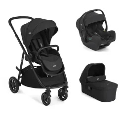 Poussette trio versatrax + siège auto i-gemm 3 + nacelle ramble xl raven