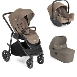 Poussette trio versatrax + siège auto i-snug 2 + nacelle ramble xl cashew