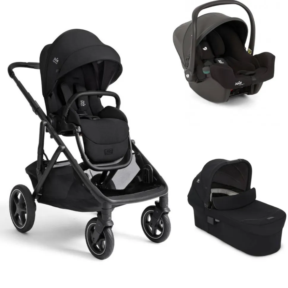 Poussette trio versiti eclipse + siège auto i-snug 2 shale + nacelle ramble xl eclipse noir