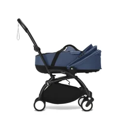 Poussette trio yoyo 3 - châssis noir pack 6+ siège auto izi go modular x2 by besafe + nacelle bleu air france