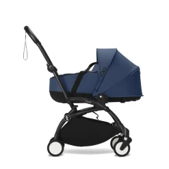 Poussette trio yoyo 3 - châssis noir pack 6+ siège auto izi go modular x2 by besafe + nacelle bleu air france