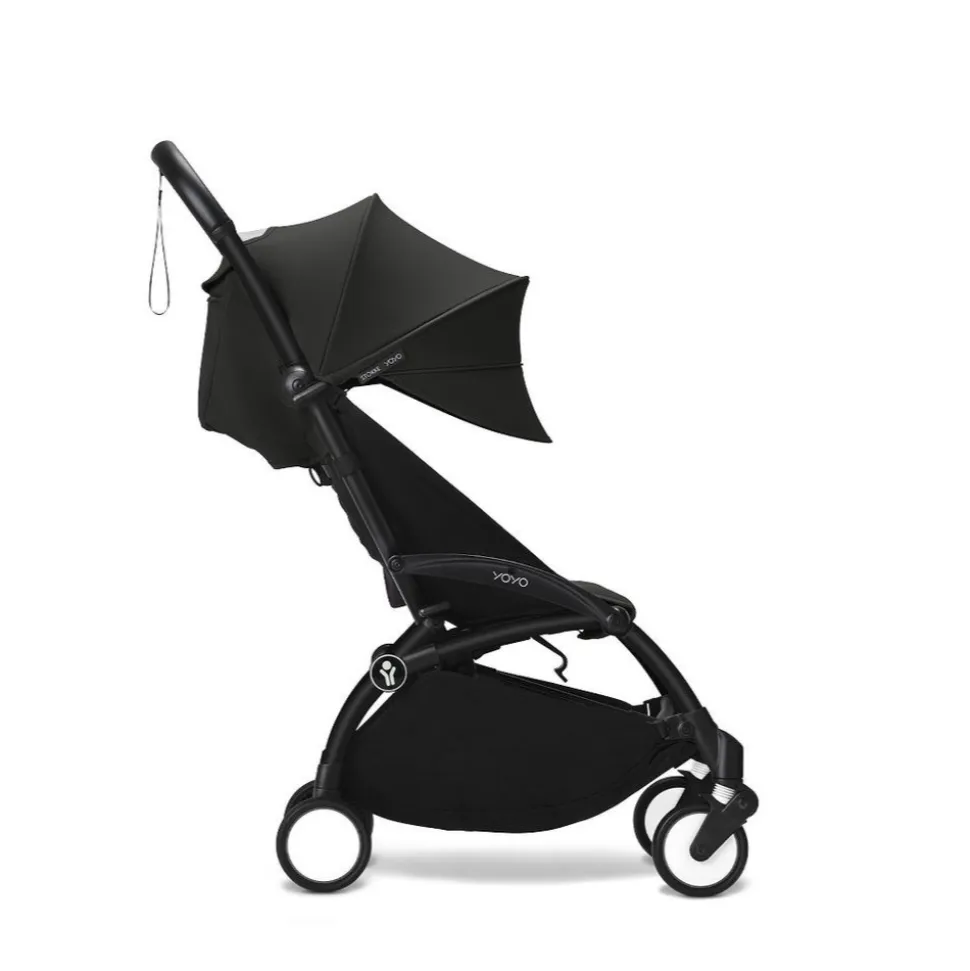 Poussette trio yoyo 3 - châssis noir pack 6+ siège auto izi go modular x2 by besafe + nacelle noir