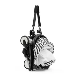 Poussette trio yoyo 3 pack 0+ et 6+ + siège auto pebble 360 pro² black - châssis blanc - zebra / noir
