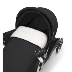 Poussette trio yoyo 3 pack 0+ & 6+ et siège auto aton b2 black - châssis noir - zebra / noir