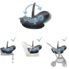 Poussette trio yoyo 3 pack 0+ & 6+ et siège auto pebble 360 pro² black - châssis noir - bleu air france