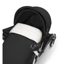 Poussette trio yoyo 3 pack 0+ & 6+ et siège auto aton b2 black - châssis noir - noir