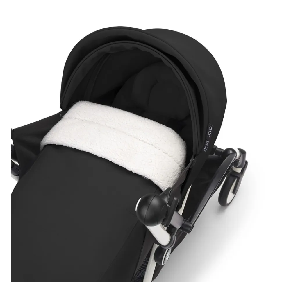 Poussette trio yoyo 3 pack 0+ & 6+ et siège auto aton b2 black - châssis noir - noir