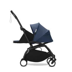 Poussette trio yoyo 3 pack 0+ & 6+ et siège auto aton b2 black - châssis blanc - bleu air france