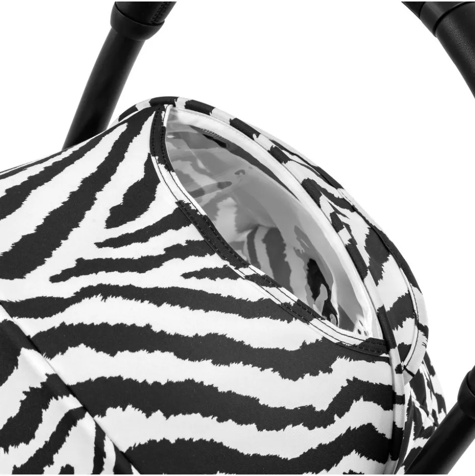 Poussette trio yoyo 3 pack 6+ et siège auto aton b2 black + nacelle yoyo - chassis blanc - zebra / noir