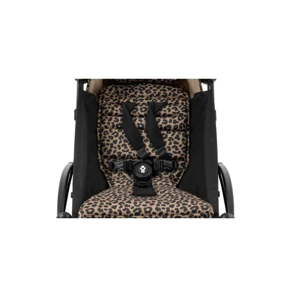 Poussette trio yoyo 3 pack 6+ et siège auto cloud g3 black + nacelle yoyo - chassis noir - leopard / noir