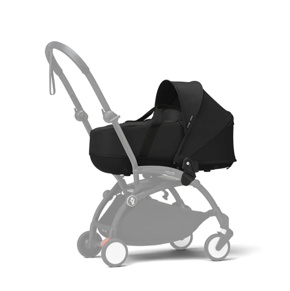Poussette trio yoyo 3 pack 6+ et siège auto cloud g3 black + nacelle yoyo - chassis blanc - zebra / noir
